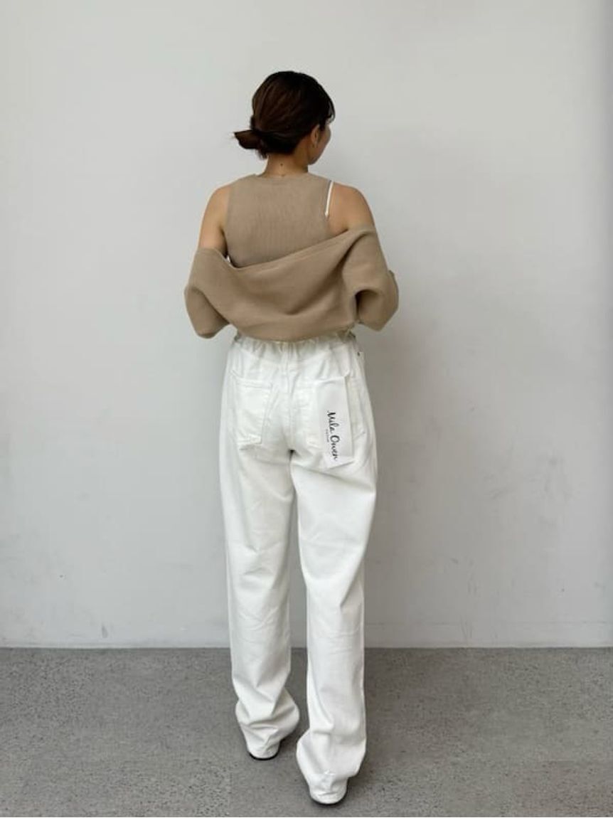 Mila Owen「【ウォッシャブル】ウエストゴムギャザーデニムパンツ」|デニム|