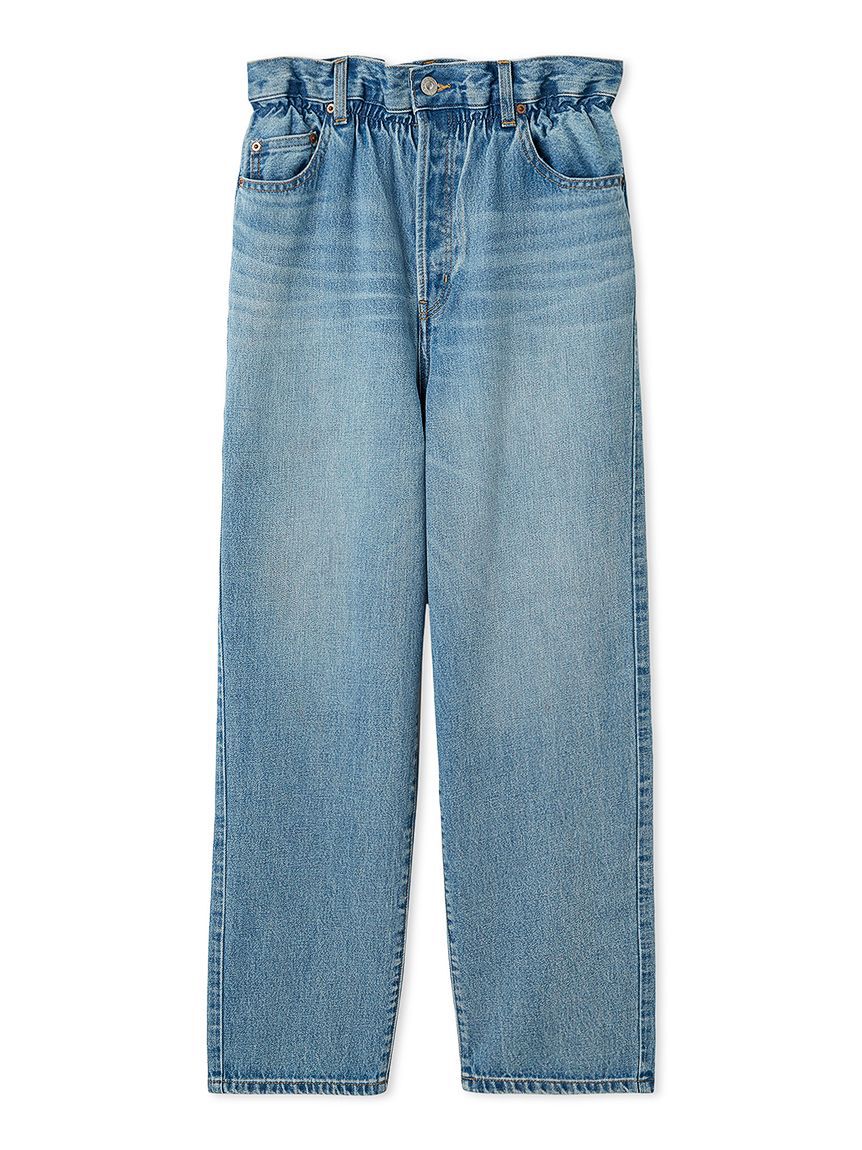 Mila Owen「【ウォッシャブル】ウエストゴムギャザーデニムパンツ」|デニム|