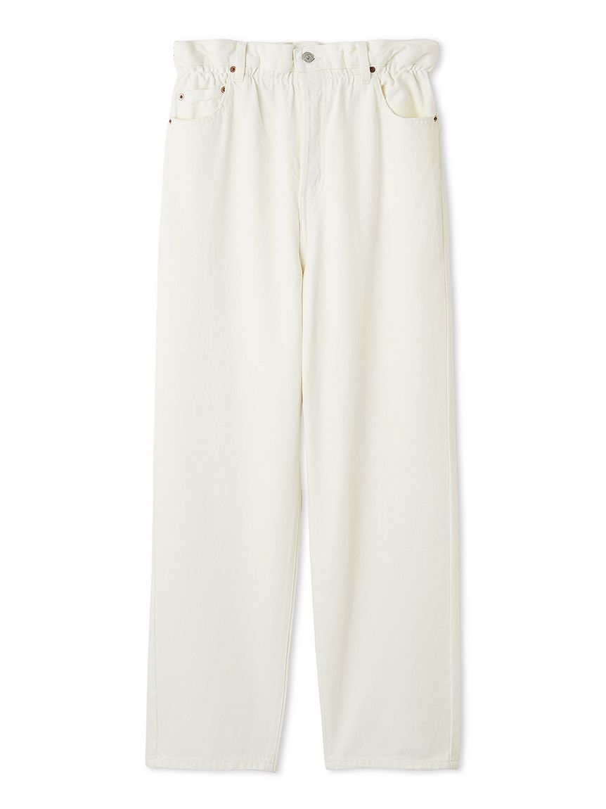 Mila Owen「【ウォッシャブル】ウエストゴムギャザーデニムパンツ」|デニム|