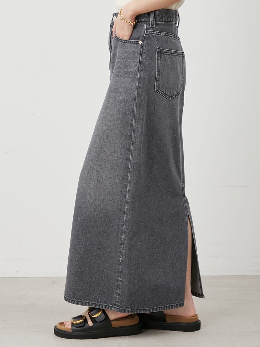 Mila Owen「後ベンツストレートマキシデニムスカート」|スカート|