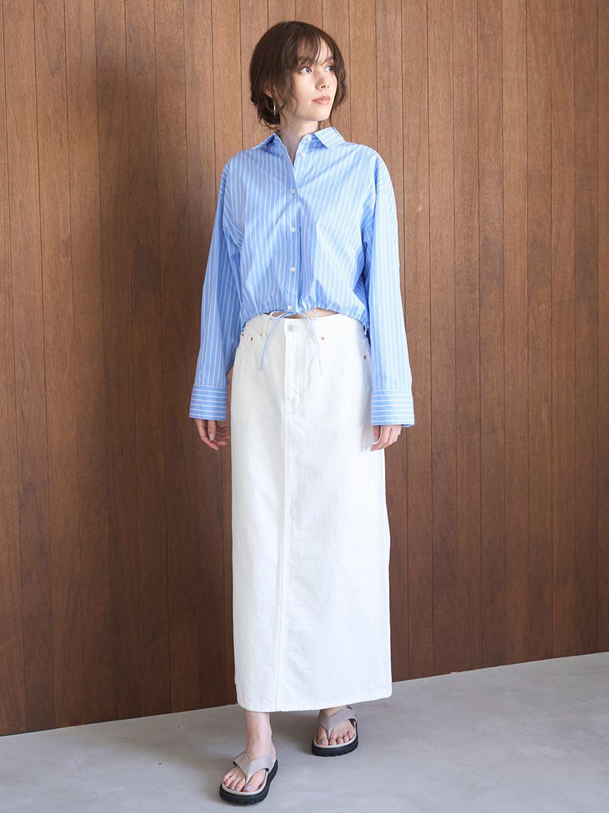 Mila Owen「後ベンツストレートマキシデニムスカート」|スカート|