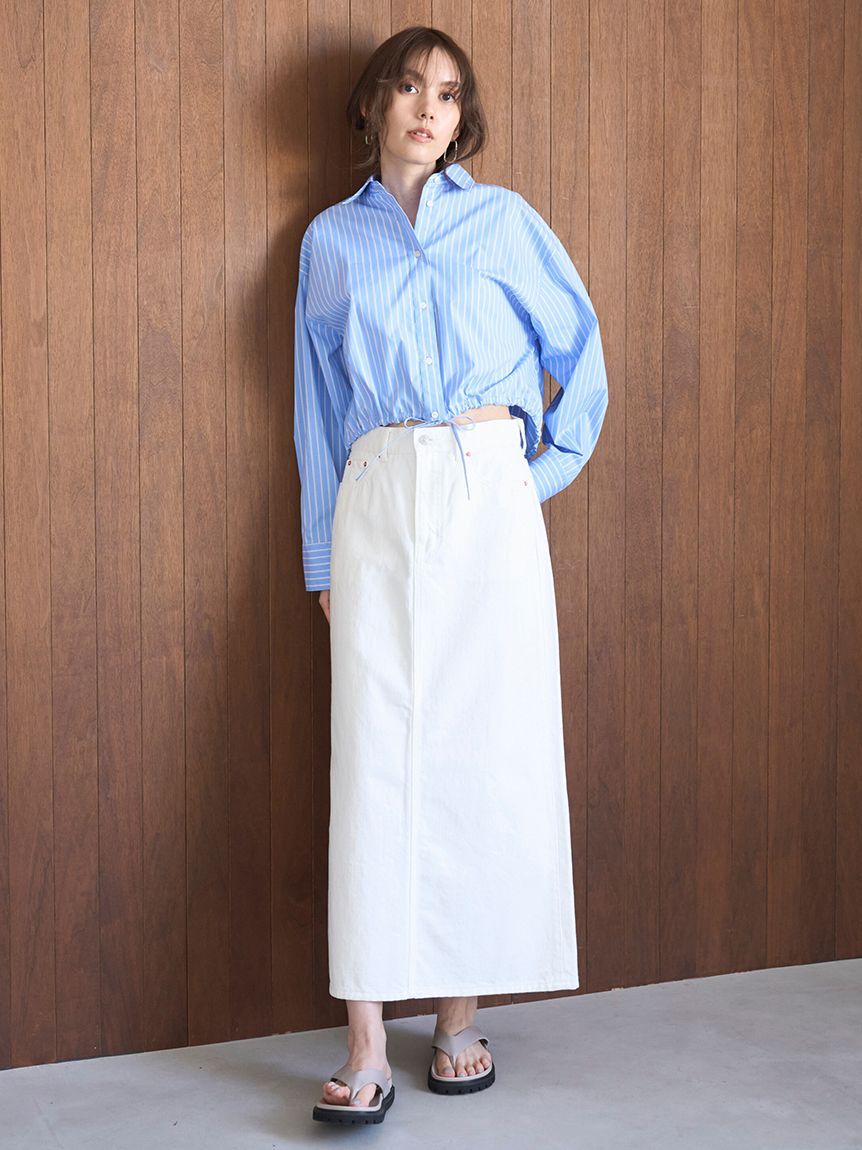 Mila Owen「後ベンツストレートマキシデニムスカート」|スカート|