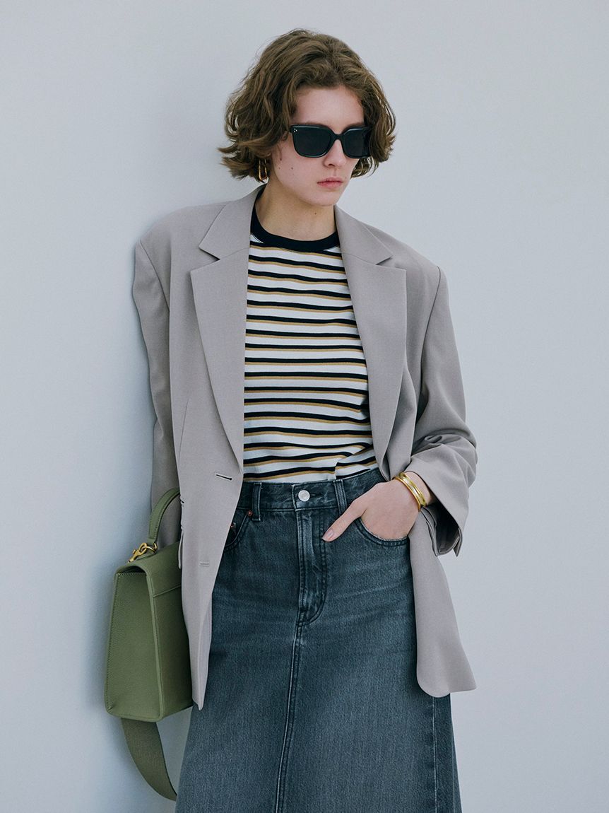 Mila Owen「後ベンツストレートマキシデニムスカート」|スカート|