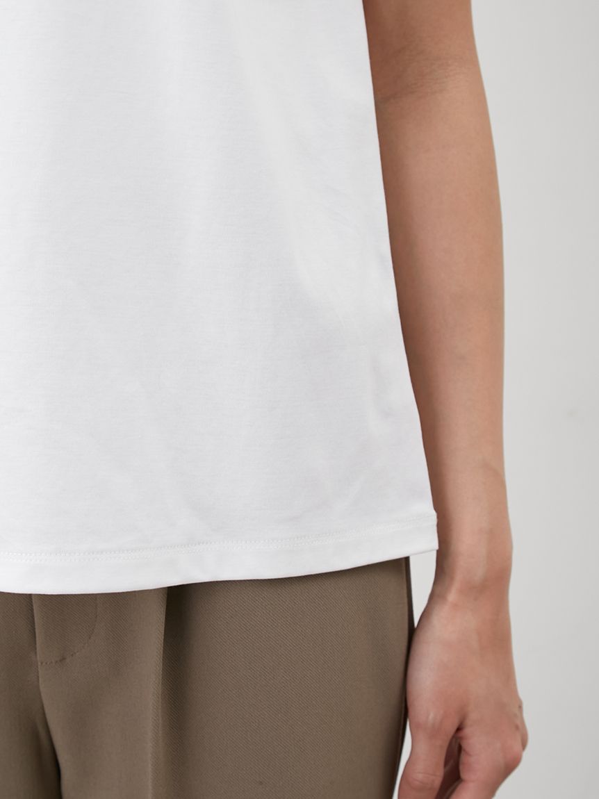 Mila Owen「ボートネックシルケットカットプルオーバー」|Tシャツ・カットソー|