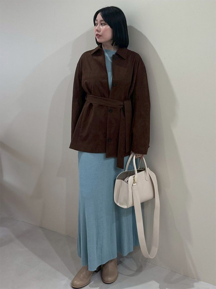 Mila Owen「ステンカラーリサイクスウェードライクブルゾン」|ブルゾン・スタジャン|