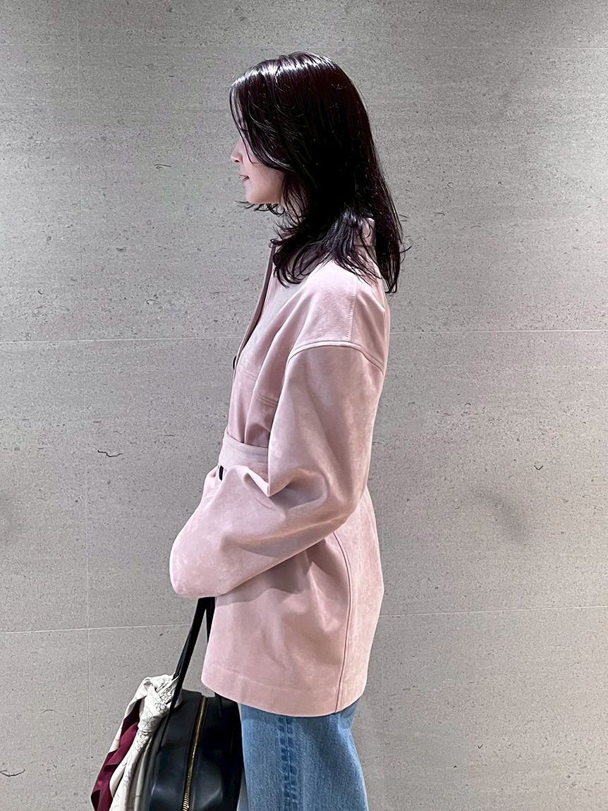 Mila Owen「ステンカラーリサイクスウェードライクブルゾン」|ブルゾン・スタジャン|