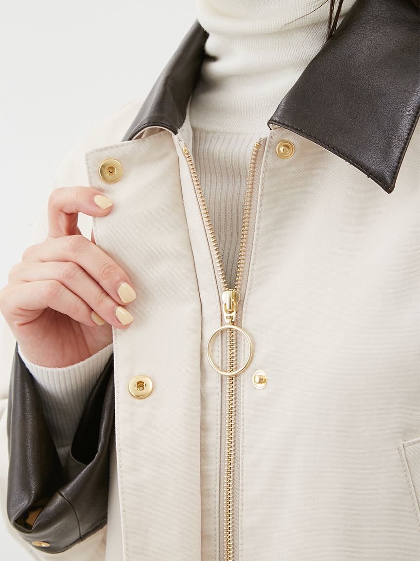 Mila Owen「ハーフ丈ハンティングジャケット」|ミリタリージャケット|