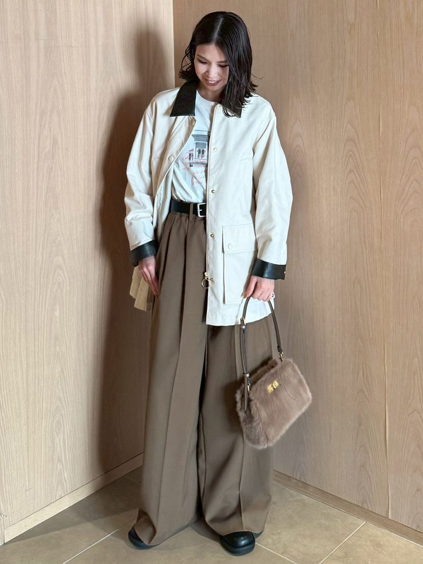 Mila Owen「ハーフ丈ハンティングジャケット」|ミリタリージャケット|