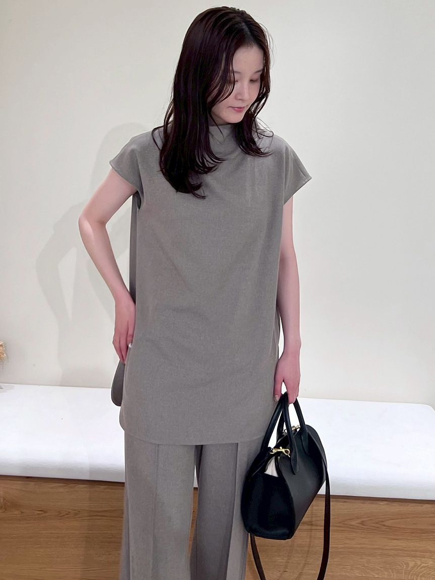 Mila Owen「【セットアイテム】ドレープブラウスセミフレアゴムパンツSET UP」|チノ|