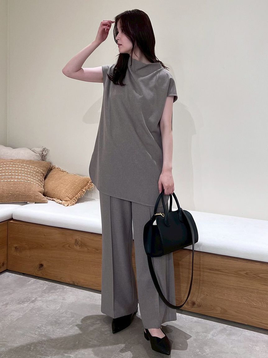 Mila Owen「【セットアイテム】ドレープブラウスセミフレアゴムパンツSET UP」|チノ|MOC