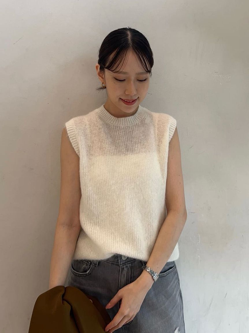 Mila Owen「クルーネックノースリニットトップス」|ニット・セーター|