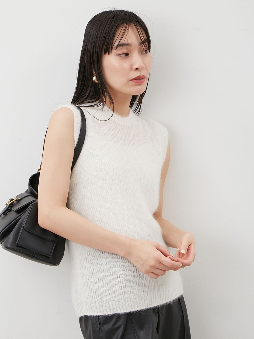 Mila Owen「クルーネックノースリニットトップス」|ニット・セーター|