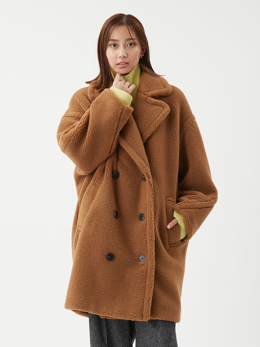 Mila Owen「オーバーサイズボアコート」|ステンカラーコート|