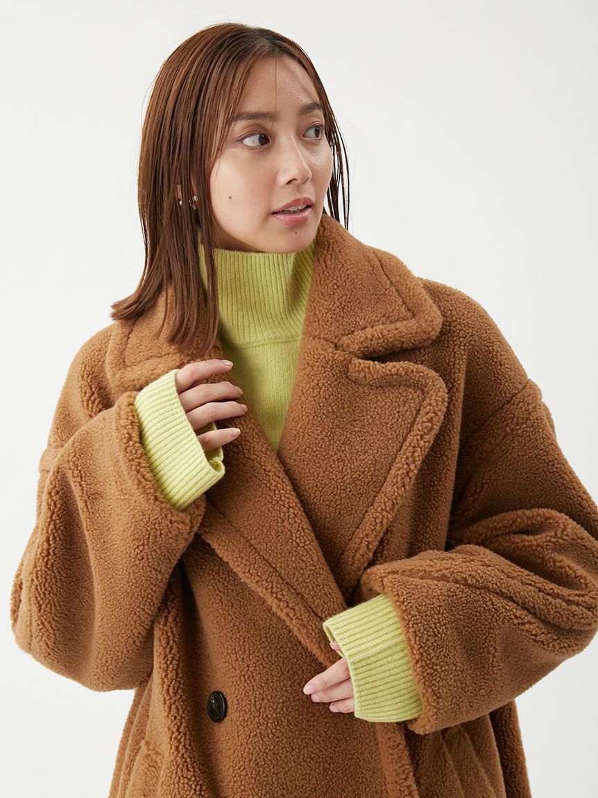 Mila Owen「オーバーサイズボアコート」|ステンカラーコート|