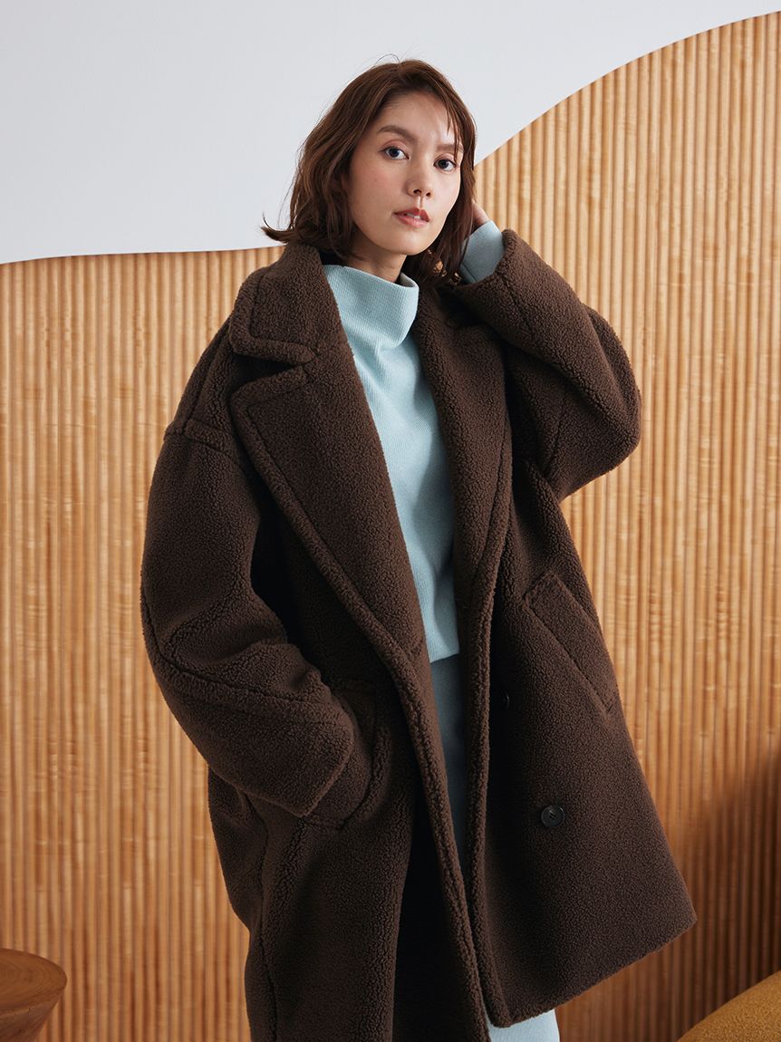 Mila Owen「オーバーサイズボアコート」|ステンカラーコート|