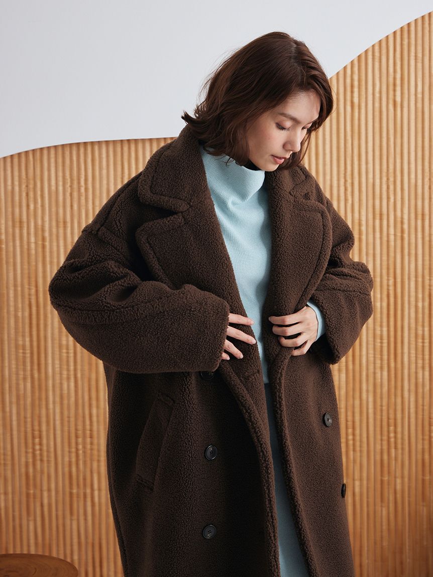 Mila Owen「オーバーサイズボアコート」|ステンカラーコート|