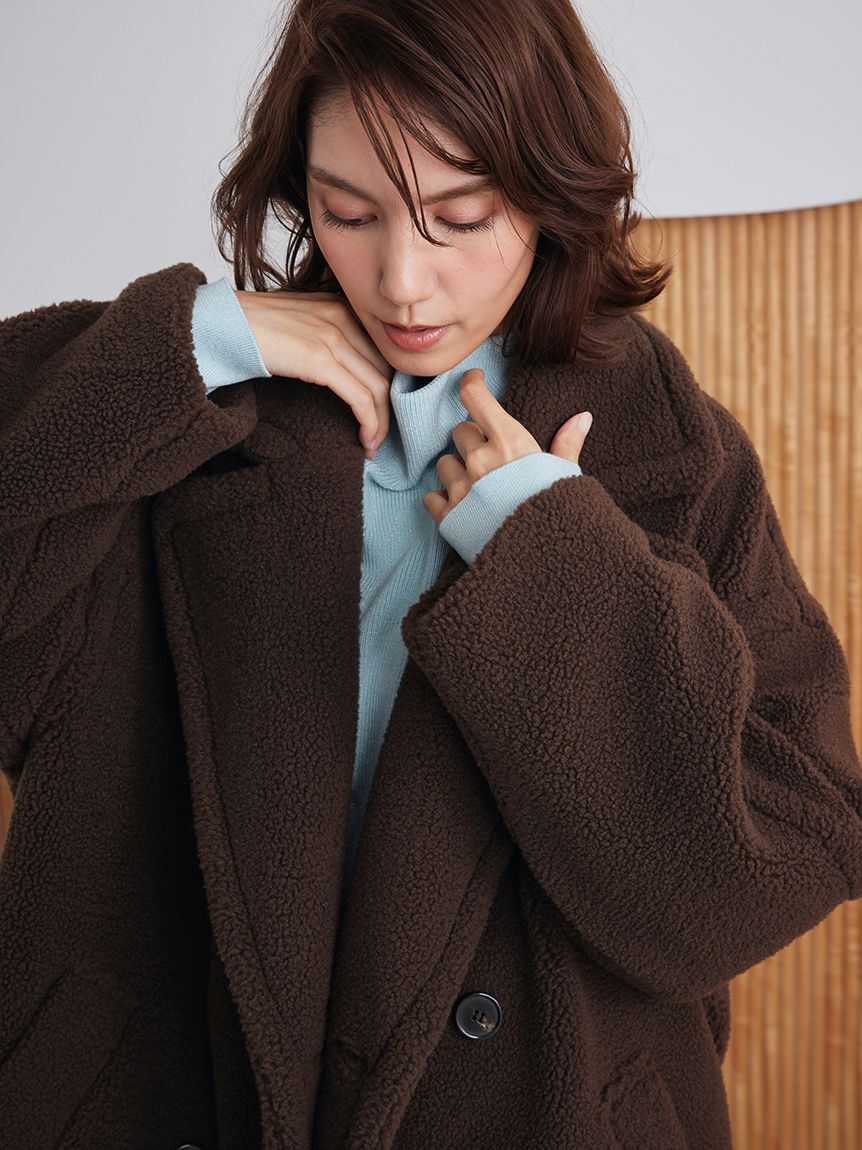 Mila Owen「オーバーサイズボアコート」|ステンカラーコート|