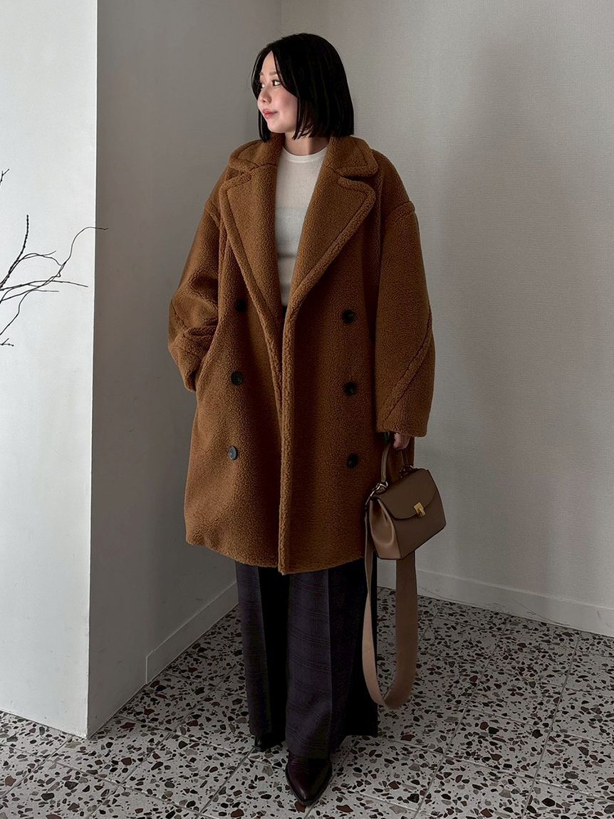 Mila Owen「オーバーサイズボアコート」|ステンカラーコート|