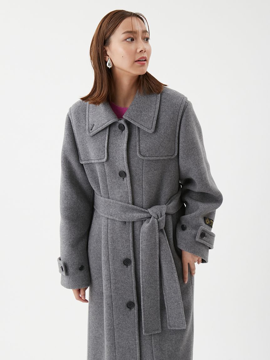 Mila Owen「ロングリバーコート」|ステンカラーコート|
