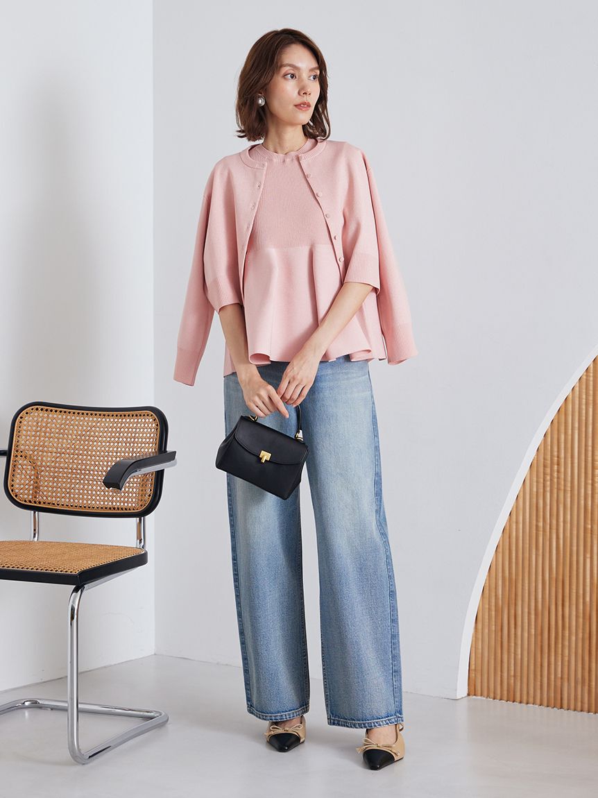 Mila Owen「ハイライズルーズフィットバギーデニムパンツ」|デニム|