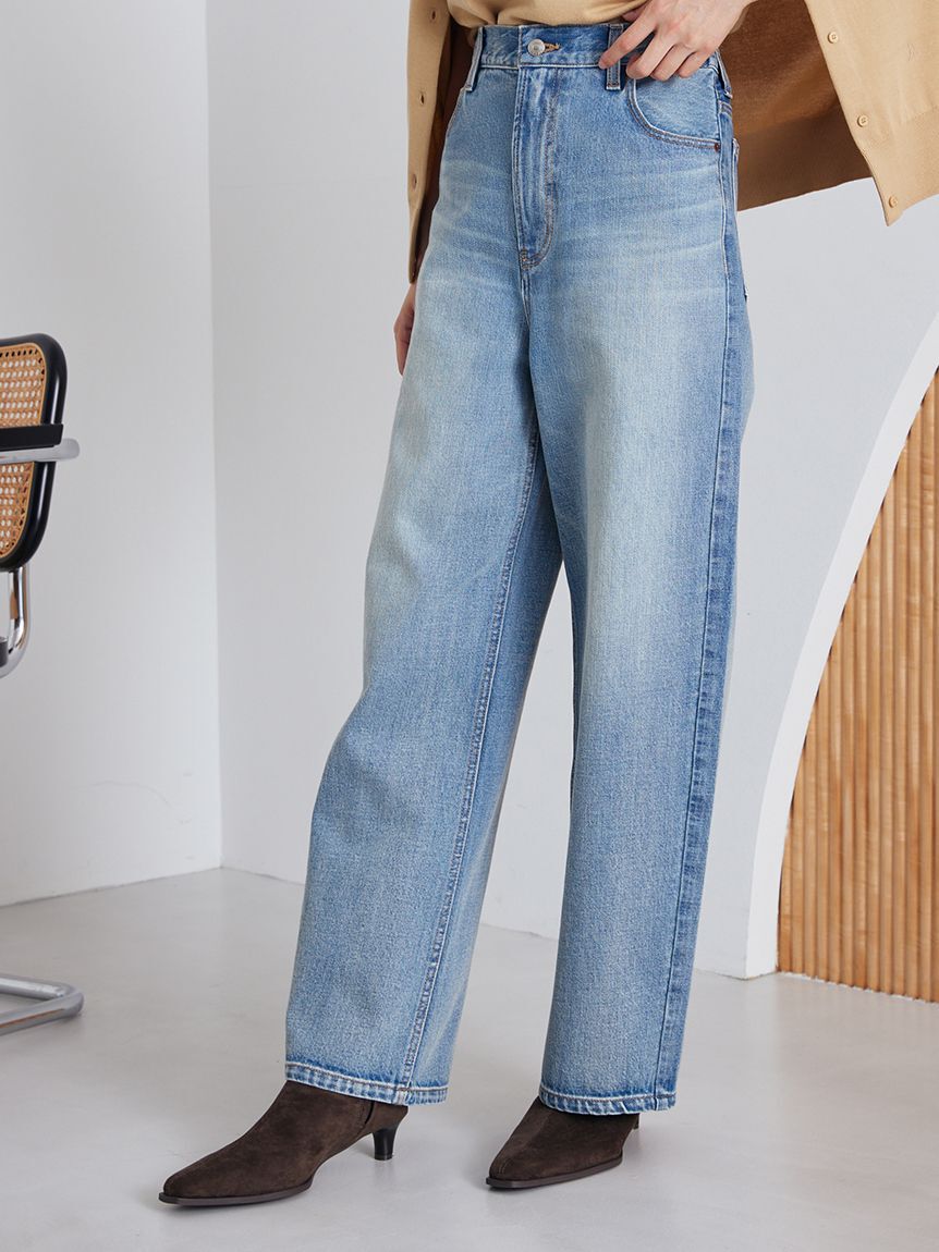 Mila Owen「ハイライズルーズフィットバギーデニムパンツ」|デニム|LBLU