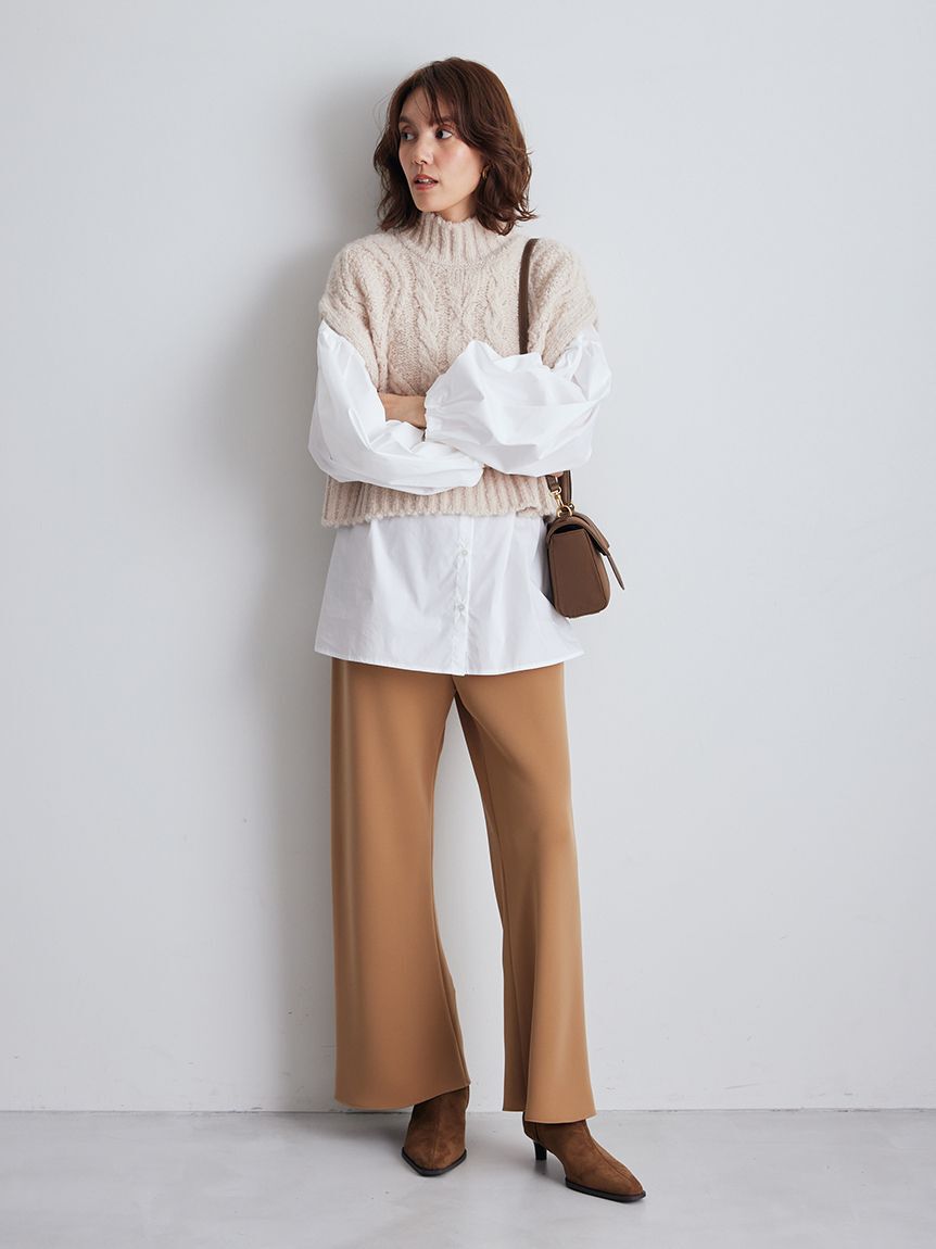 Mila Owen「ウエストゴムイージーワイドパンツ」|チノ|