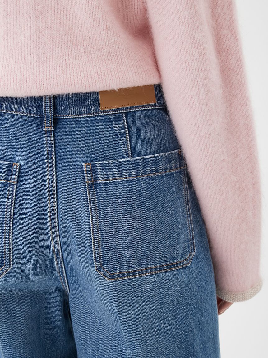 Mila Owen「パッチポケットデザインシガレットデニムパンツ」|デニム|