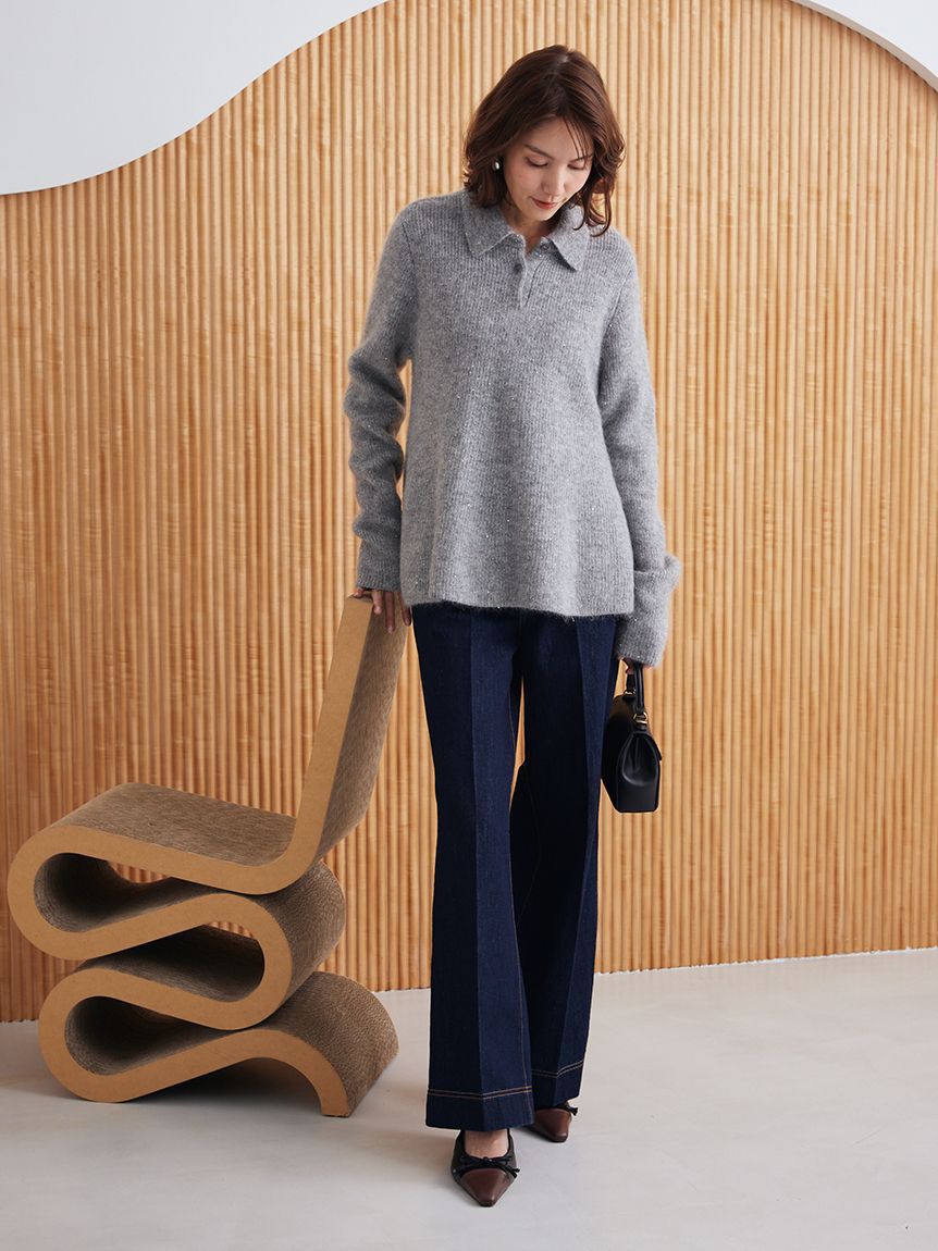 Mila Owen「パッチポケットデザインシガレットデニムパンツ」|デニム|