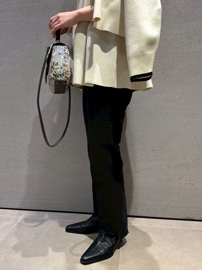 Mila Owen「センタープレス裾段差デニムパンツ」|デニム|