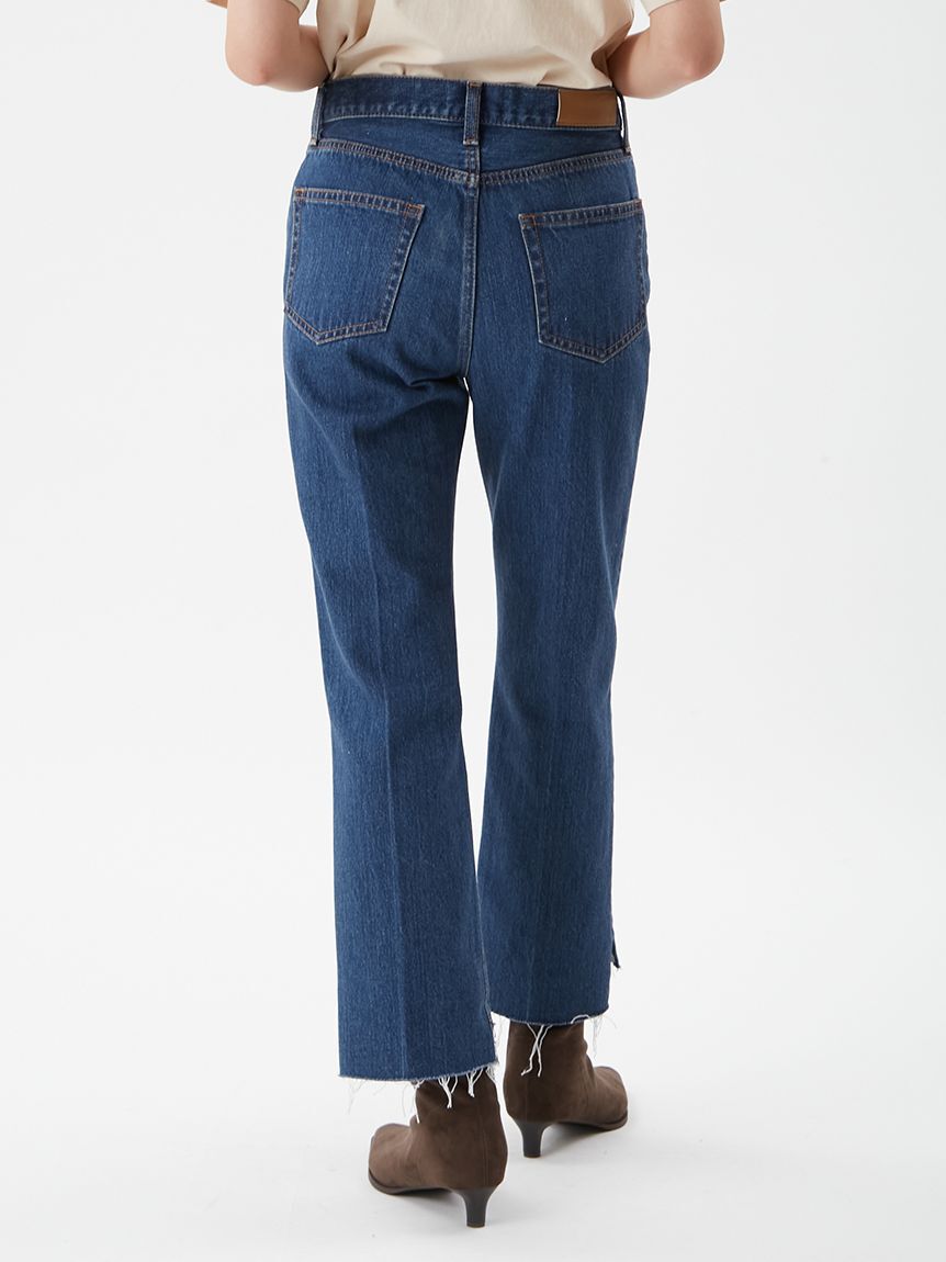 Mila Owen「センタープレス裾段差デニムパンツ」|デニム|