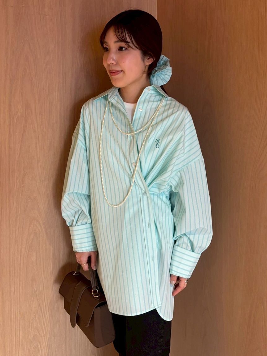 Mila Owen「2WAYカシュクールーオーバーサイズシャツ」|シャツ・ブラウス|