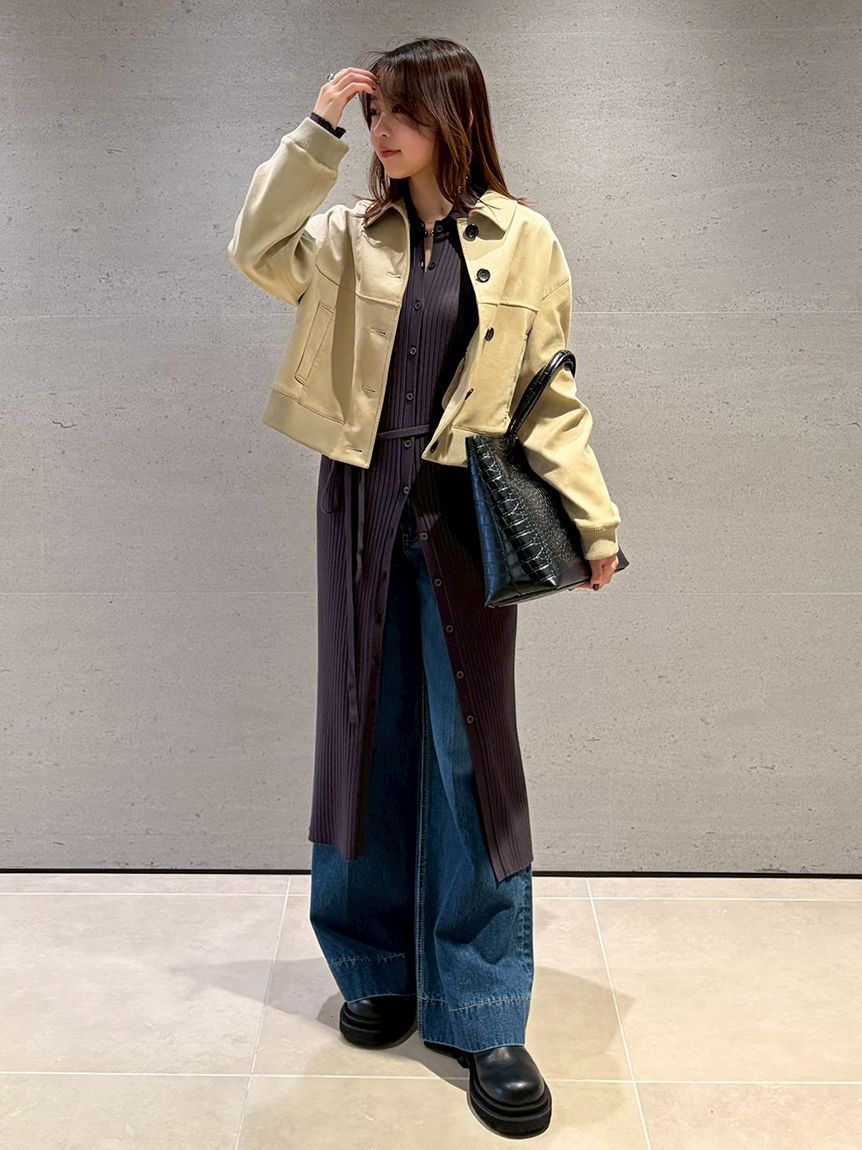 Mila Owen「ヘムデザインセミフレアデニムパンツ」|デニム|