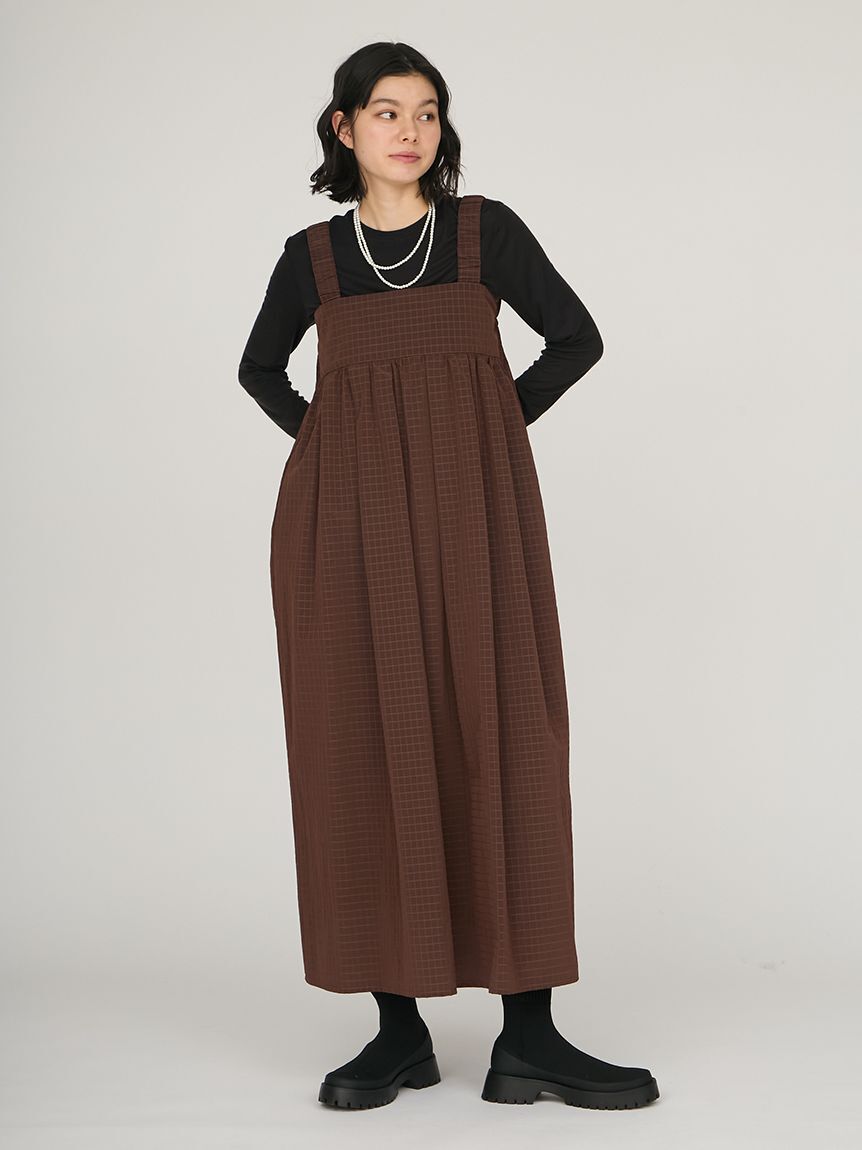 emmi atelier「【限定カラー】ボックスチェックワンピースセット」|ワンピース|