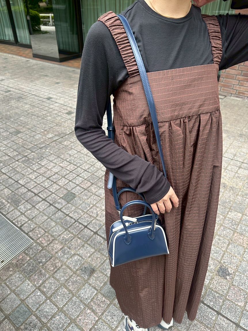 emmi atelier「【限定カラー】ボックスチェックワンピースセット」|ワンピース|