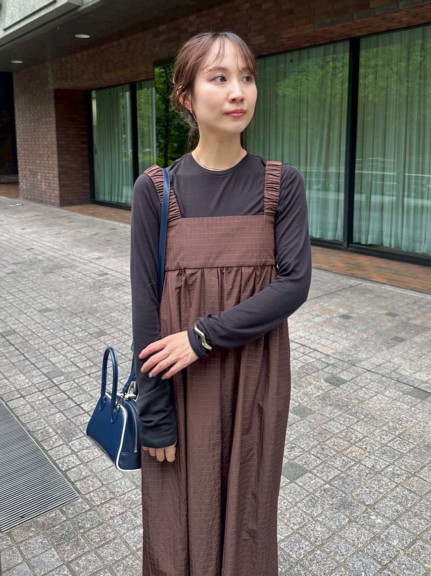 emmi atelier「【限定カラー】ボックスチェックワンピースセット」|ワンピース|