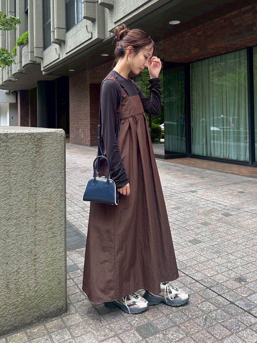 emmi atelier「【限定カラー】ボックスチェックワンピースセット」|ワンピース|