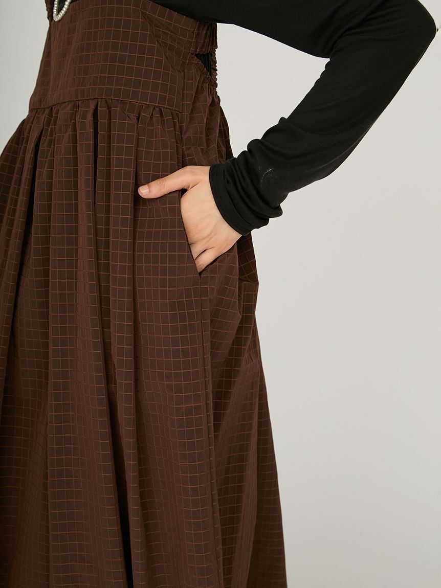 emmi atelier「【限定カラー】ボックスチェックワンピースセット」|ワンピース|