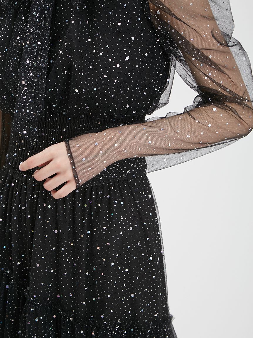 FURFUR「【WEB・一部店舗限定カラー】セパレートラメチュールドレス」|ドレス|