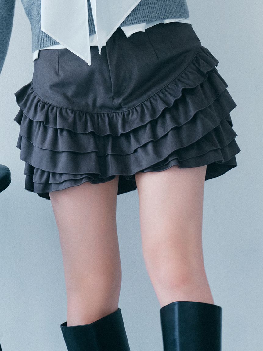 FURFUR「フリルレイヤースウェードショートパンツ」|その他|