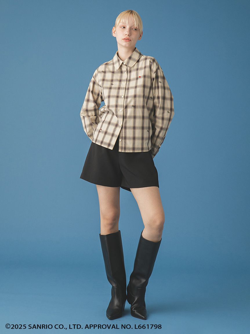 FURFUR「HELLO KITTYリボン刺繍シャツ」|シャツ・ブラウス|