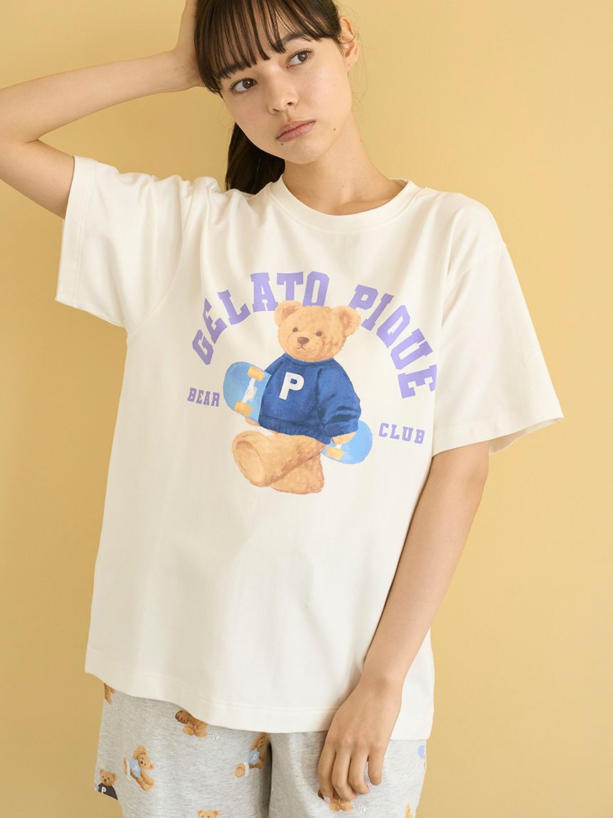 gelato pique「スポーティーベアワンポイントTシャツ」|ルームウェア|