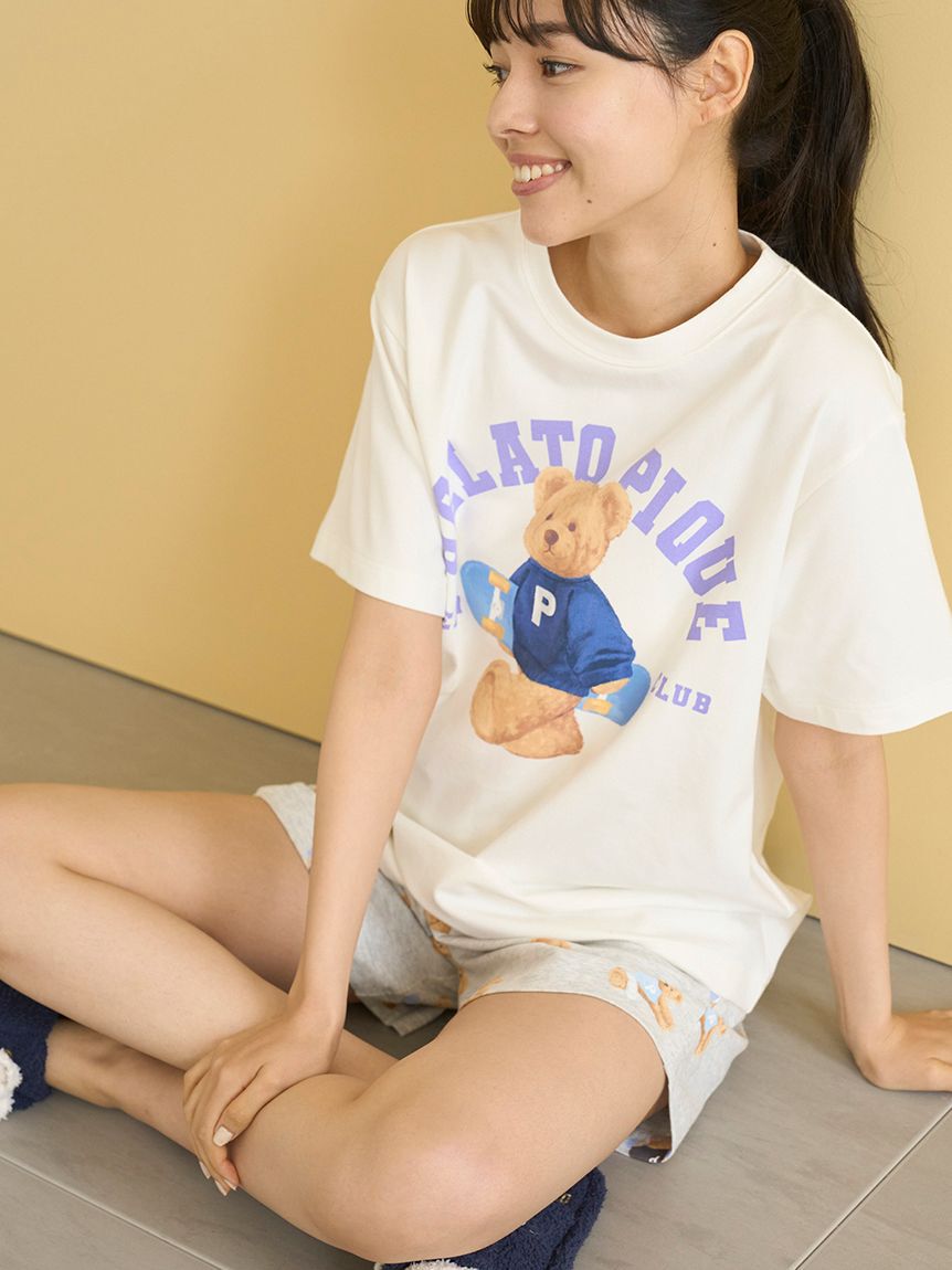 gelato pique「スポーティーベアワンポイントTシャツ」|ルームウェア|