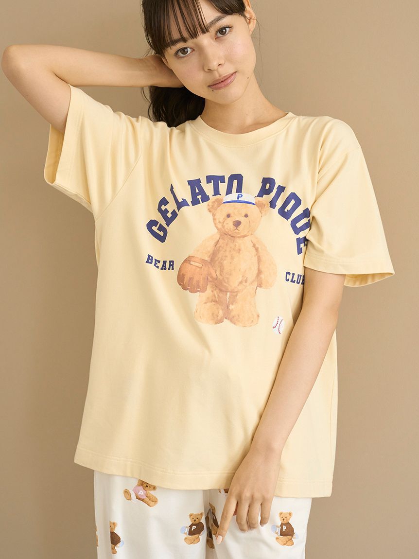 gelato pique「スポーティーベアワンポイントTシャツ」|ルームウェア|
