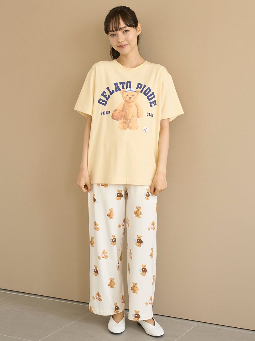 gelato pique「スポーティーベアワンポイントTシャツ」|ルームウェア|