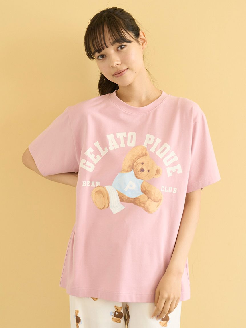 gelato pique「スポーティーベアワンポイントTシャツ」|ルームウェア|PNK