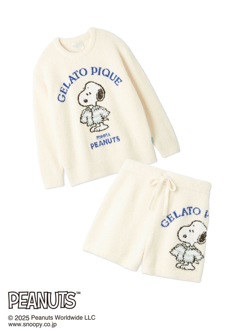 gelato pique「【PEANUTS】【ONLINE限定】オリジナルアート ジャガードプルオーバー＆ショートパンツセット」|ルームウェア|
