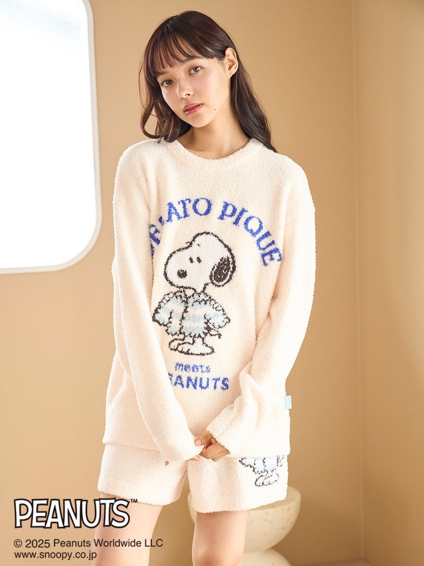 gelato pique「【PEANUTS】【ONLINE限定】オリジナルアート ジャガードプルオーバー＆ショートパンツセット」|ルームウェア|