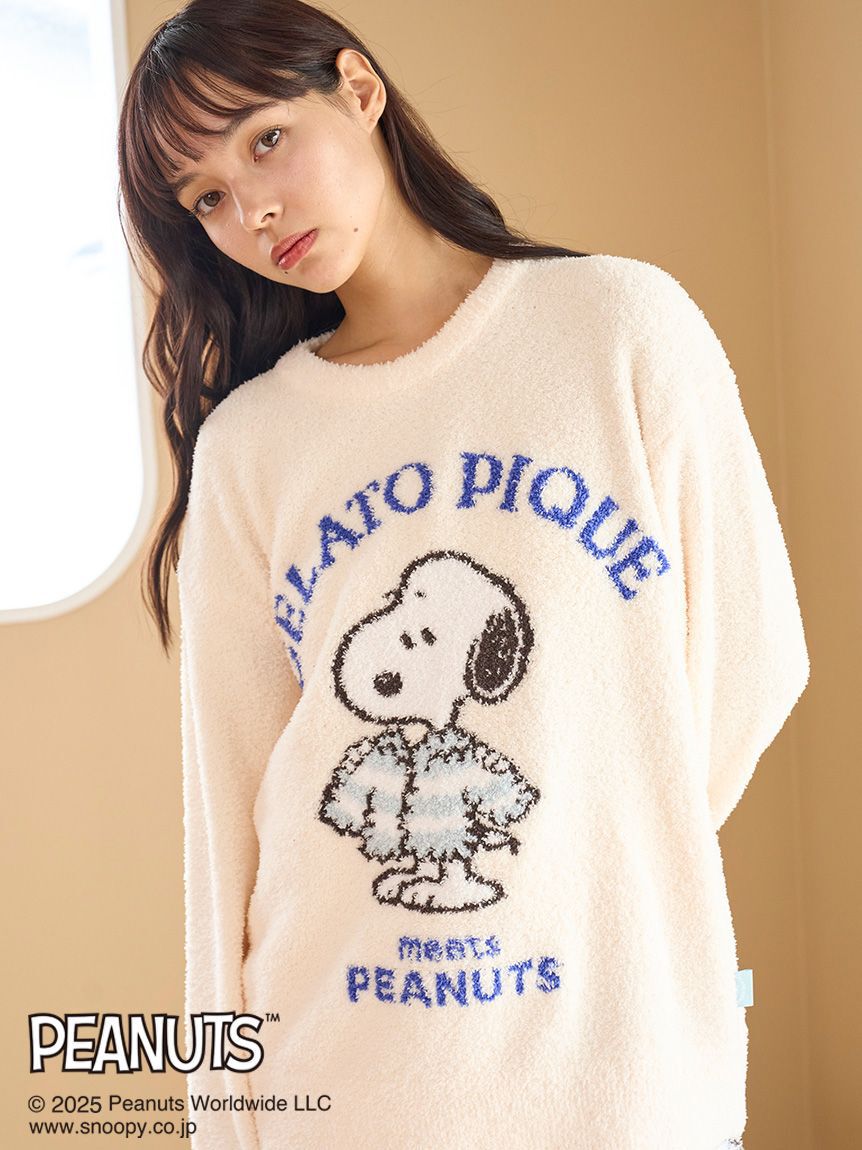 gelato pique「【PEANUTS】【ONLINE限定】オリジナルアート ジャガードプルオーバー＆ショートパンツセット」|ルームウェア|