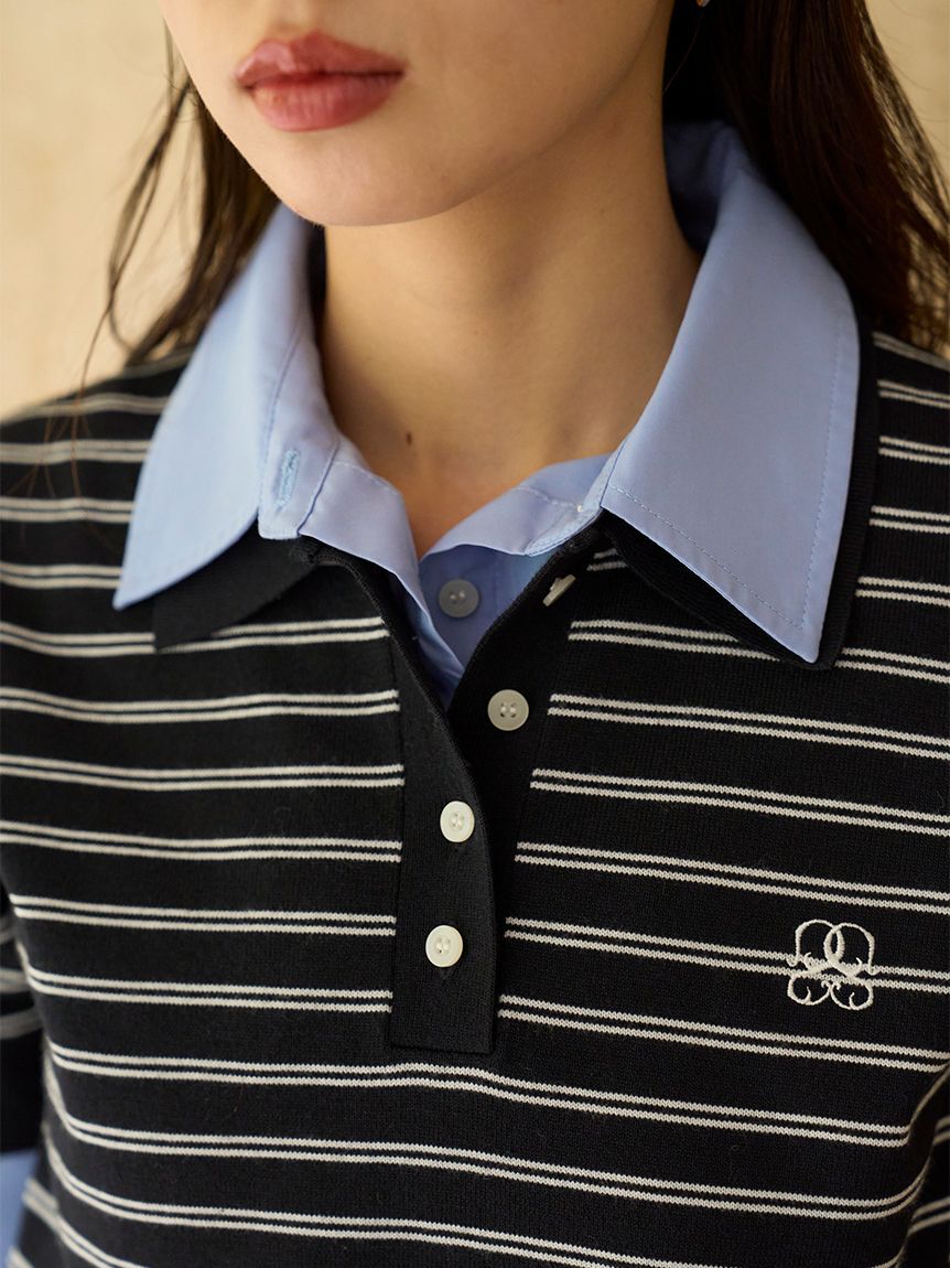 SNIDEL「シャツドッキングニットポロ」|ニット・セーター|