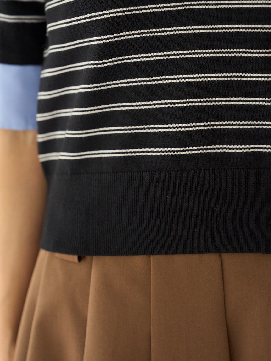 SNIDEL「シャツドッキングニットポロ」|ニット・セーター|